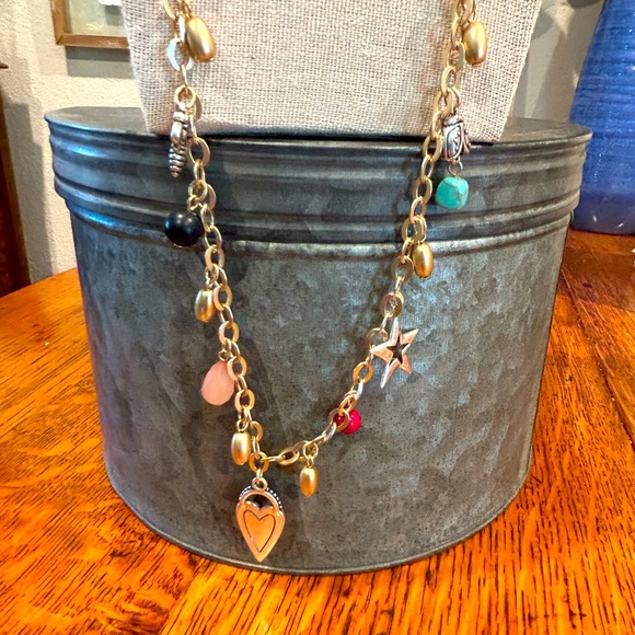 Chico’s 34 in charm necklace tag still attached. Charms include heart, star, etc - Picture 3 of 7